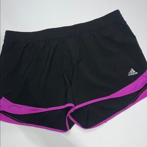 Adidas Women's Athletic Shorts Black with Pink Trim